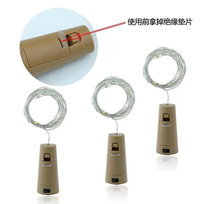 2 meters of white evergreen (wine bottle lamp model)