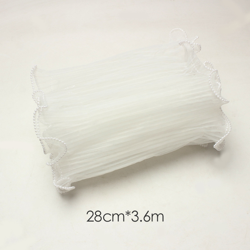 Hilo de aerosol de perlas de estilo coreano plisado hilo de perlas DIY bolsa de hilo de flores forro de hilo de malla de flores materiales de embalaje al por mayor
