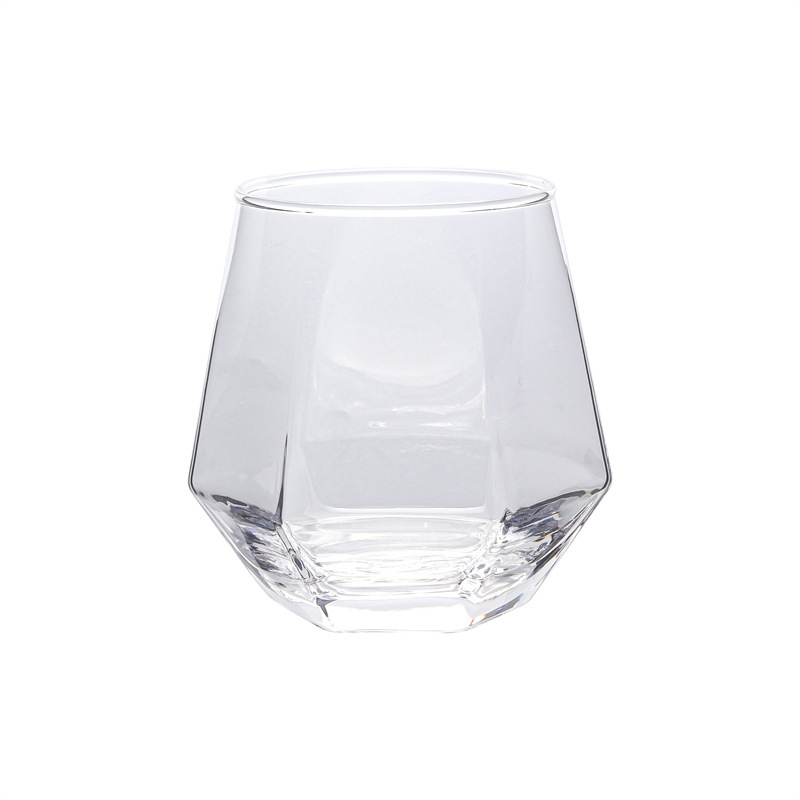 Internet celebridad de vidrio ins Copa hexagonal copa de diamante Copa hexagonal taza de bebida taza de colores taza de whisky taza de colores