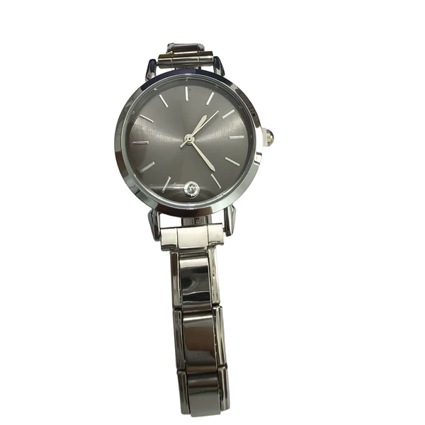 3364-module watch round black silver without