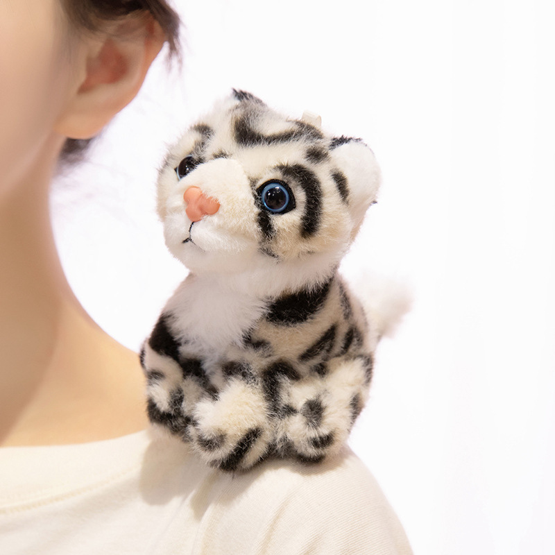 M sitting model snow leopard standing shoulder