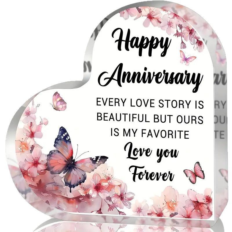 亚马逊新款心形亚克力装饰摆件母亲节情人节送朋友送家人礼物桌面