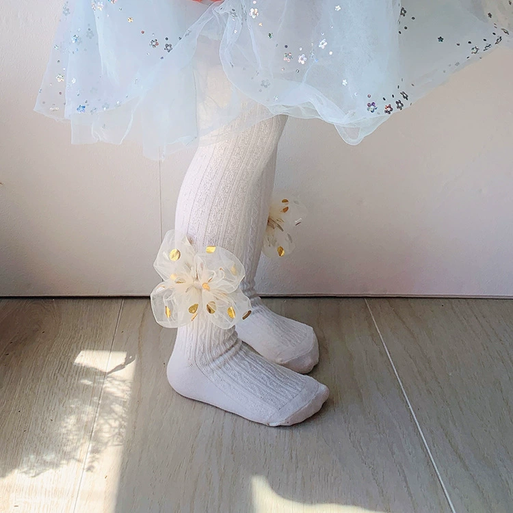 2021 чесаный хлопок принцесса, новые детские однотонные леггинсы с бантом в Корейском стиле, танцевальные осенне-зимние колготки для девочек