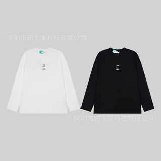 南油直供 CE家经典款刺绣凯旋门字母圆领长袖男女同款宽松T跨境潮