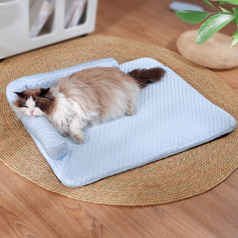 Venta al por mayor de mascotas, alfombrillas para gatos de verano, alfombrillas para perros, guaridas para gatos, camas para gatos, productos para nidos para perros transpirables universales