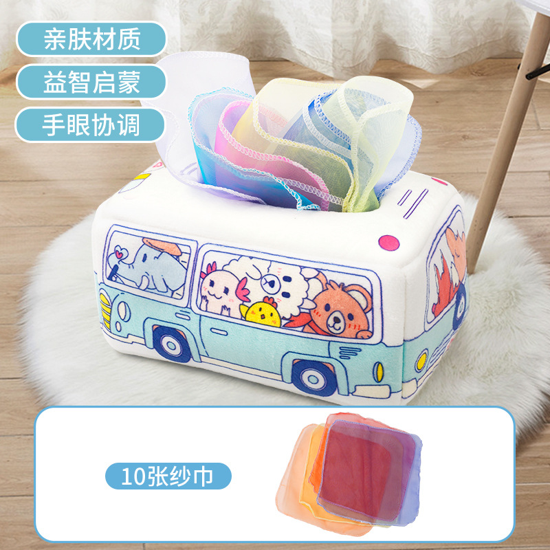 Bebé transfronterizo tejido desgarrable caja de tejido dibujo juguete Montessori bebé dedo ejercicio Educación Temprana calmante juguete