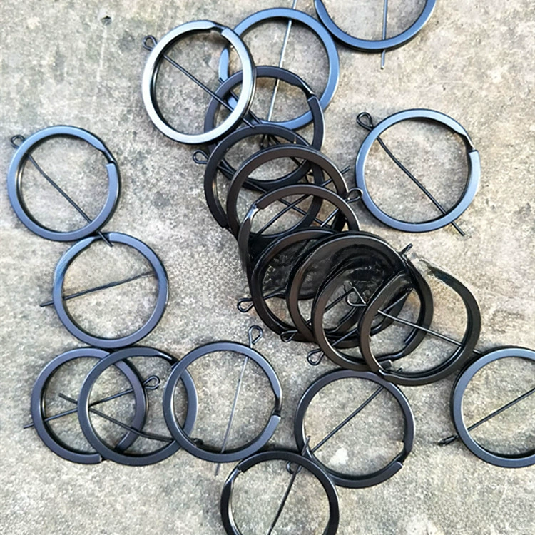 Black high quality keychain, steel wire, accessory with accessories