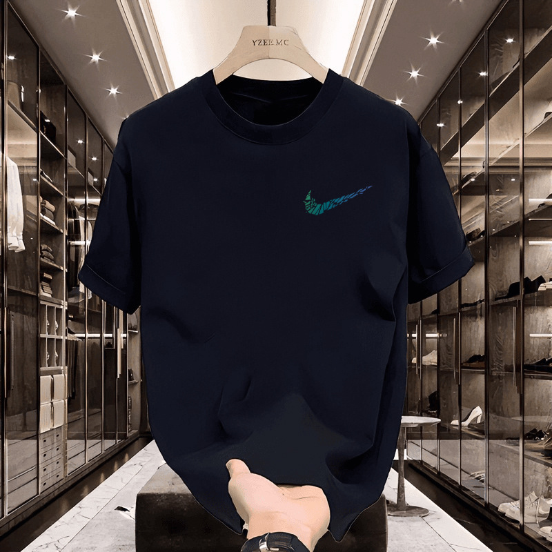 Summer Heavy Cotton Short-sleeved T-shirt Men's and Women's Loose Sports Casual Top Fashion Brand Half-sleeved Round Neck Couple's Clothes