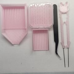 Pindoudou 2.6mm 小豆分離トレイ、豆スコップ、豆ペン整理補助ツール、豆トレイ