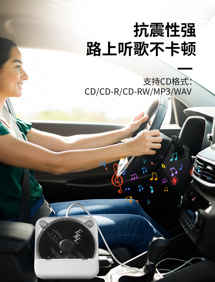 Cross-border new model universal car external CD player with USB connectivity, no decoding required, for use in car CD players
