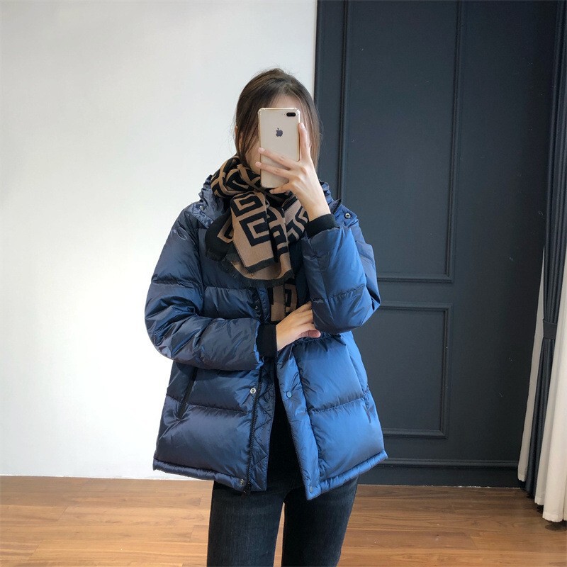 Counter Color 90 White Goose down Jacket Three-Proof Warm Slim Hooded Short down Jacket 2025 Winter New Style G102313 Counter Color 90 White Goose down Jacket Three-Proof Warm Slim Hooded Short down Jacket 2025 Winter New Style G102313