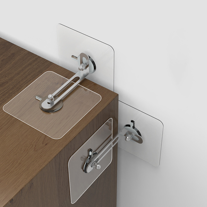 Bookshelf TV Shoe Cabinet Wardrobe Fixing Furniture Safety Anti-fall Artifact No Punch Cabinet Anti-fall Fixer