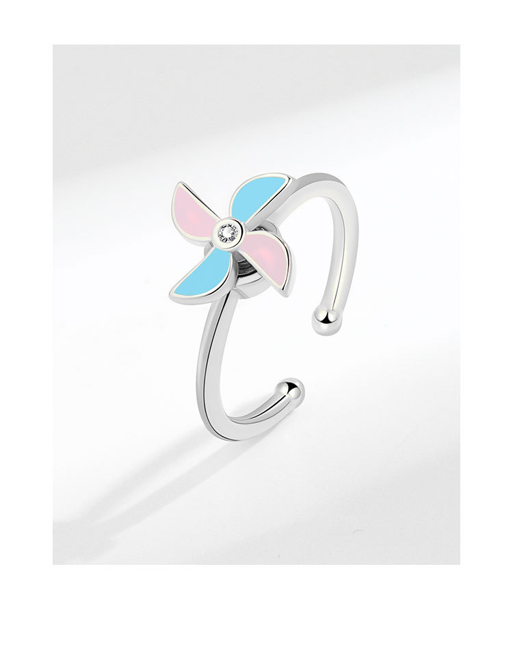 Simple Style Windmill Copper Patchwork Rings 1 Piece