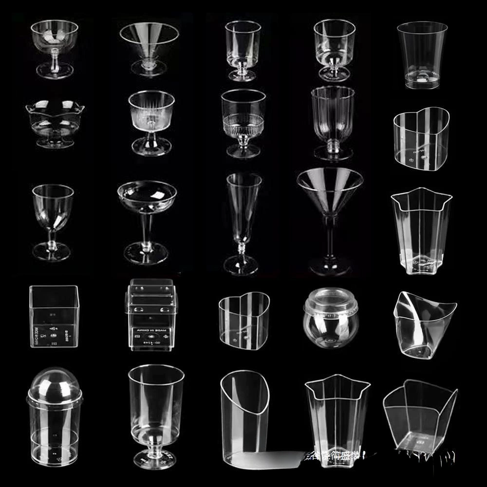 Dessert mini cup, transparent plastic mousse for commercial use