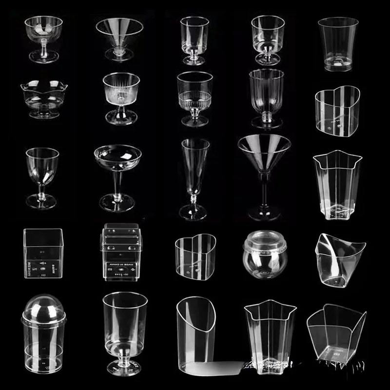 Dessert mini cup, transparent plastic mousse for commercial use