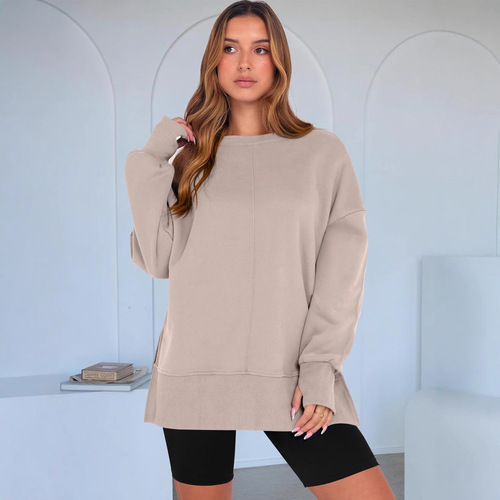 Ocode Fashion Casual Crew Neck Sweatshirt with Long Sleeve for Autumn and Winter