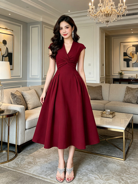 Fashionable elegant summer dress
