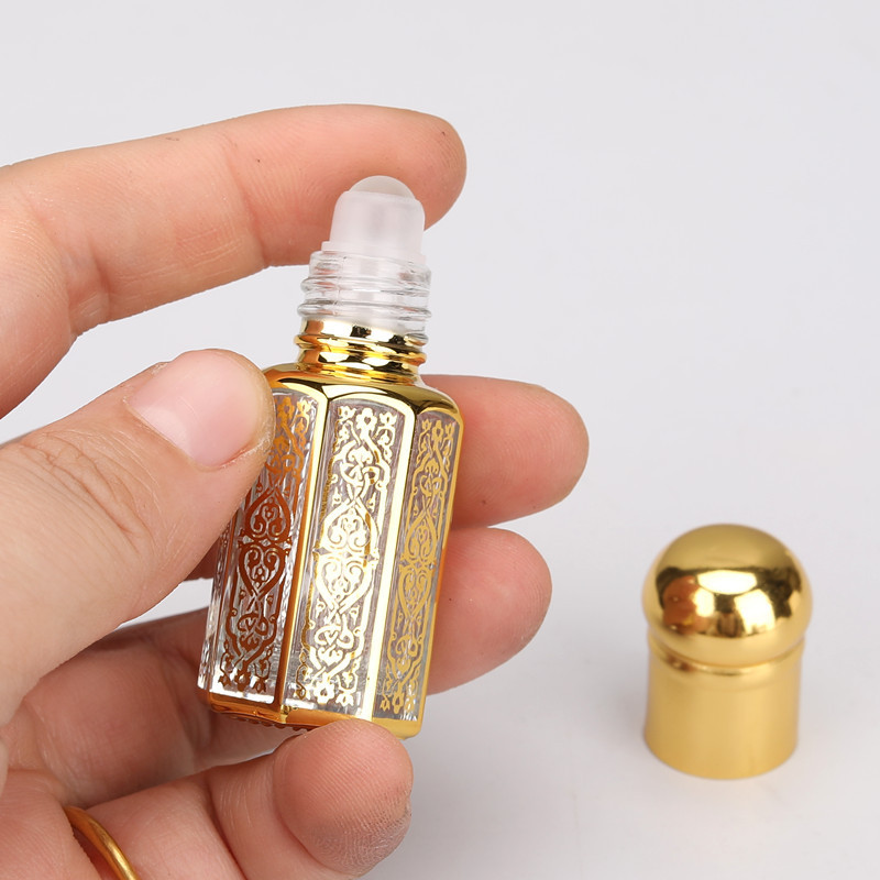Z004-3ml6ml12ml エッセンシャルオイルローラーボールボトル ローラーボール空ボトル マッサージアプリケーションサンプルガラス 八角形|undefined