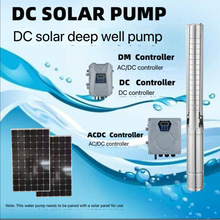 永磁无刷太阳能水泵不锈钢深井泵48v72v110v农用灌溉直流潜水泵24