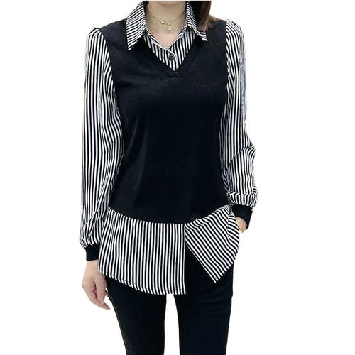 Women's Spring Shirt New Fashion Trendy Pajama Top Loose Youthful Casual T-shirt Base Shirt