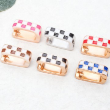 Amazon's Best-selling Fashionable Versatile Open Earrings, Hypoallergenic, Light Luxury, High-end Feel, Black And White_voghion.com