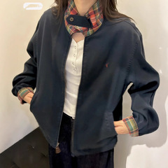 正确版早春新款RL拉夫小马美式古着经典翻领老干部复古夹克外套