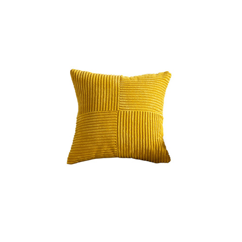 Solid Color Corduroy Cross-Stitch Throw Pillow Cover Living Room Sofa Cushion Cover Bedroom Headboard Pillow Cover Minimalist Cross-Border