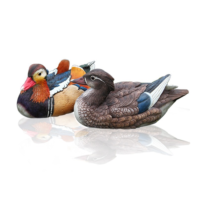 Patio al aire libre estanque pato simulación de resina de pato pato ornamentos jardín piscinas paisaje cisne flotante paisaje