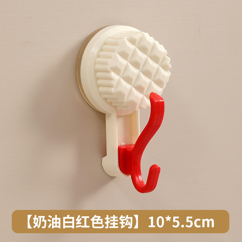 吸盘挂钩旋转真空免打孔无痕多巴胺奶油风客厅厨房卫生间门厅收纳|undefined