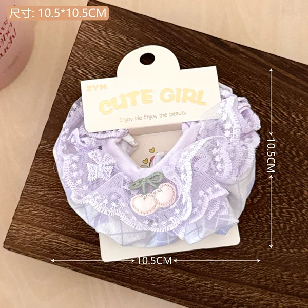 5# Purple-Cherry lace hair ring