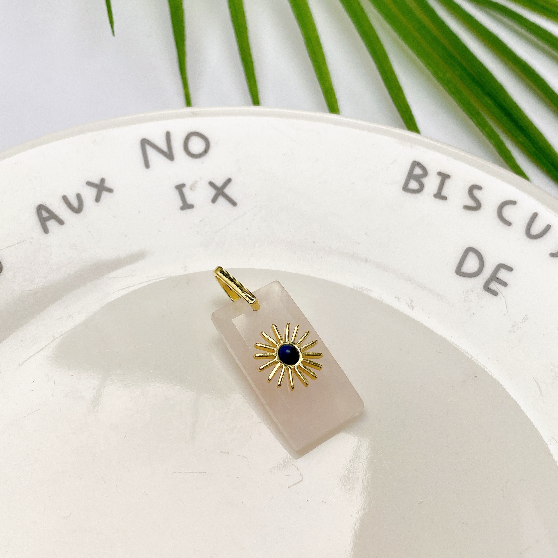 6g Weight Pendant Jewelry Making Type 1 Piece Quantity natural stone Material Sun Pattern IG Style, Retro Style Retro Natural Stone Pendant Necklaces Cold Tone  Style Simple Geometric Pattern Jewelry Accessories 5