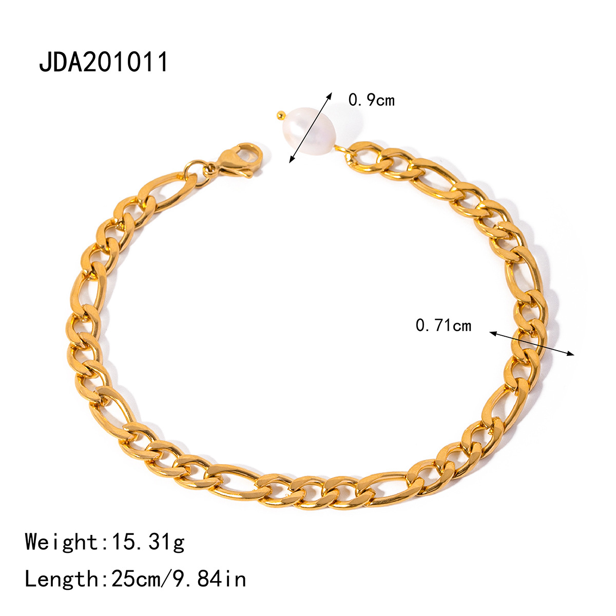 Europa y los Estados Unidos transfronterizos INS estilo clásico refinado simple 18 quilates oro acero inoxidable Cuba 3mm ancho joyería tobillaría al por mayor mujer