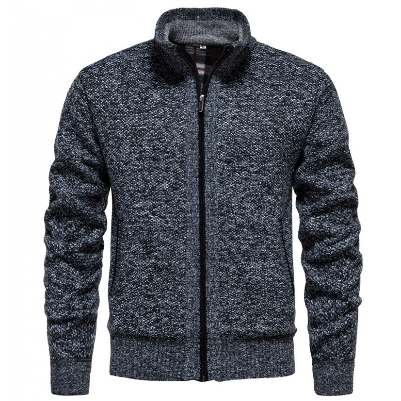 Мужские трикотажные свитера с воротником осень-зима новый кардиган топы корейская версия тонкая тонкая однотонная шерстяная рубашка высокого качества 6601