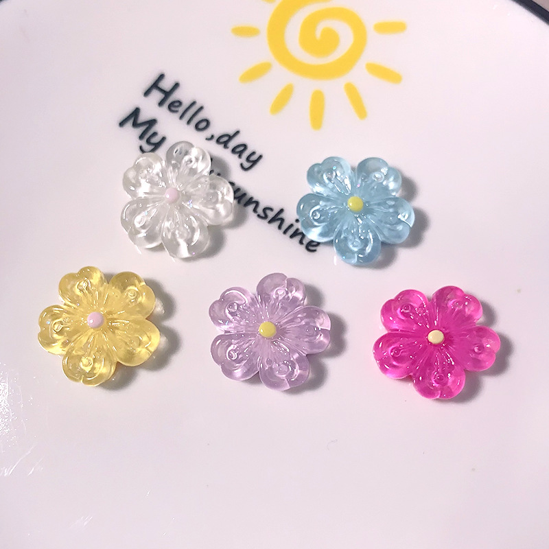 Accesorios transfronterizos de resina de cereza diy clips para el cabello accesorios para el cabello estuche de teléfono móvil material de colgante hecho a mano taza de agua botón de zapato