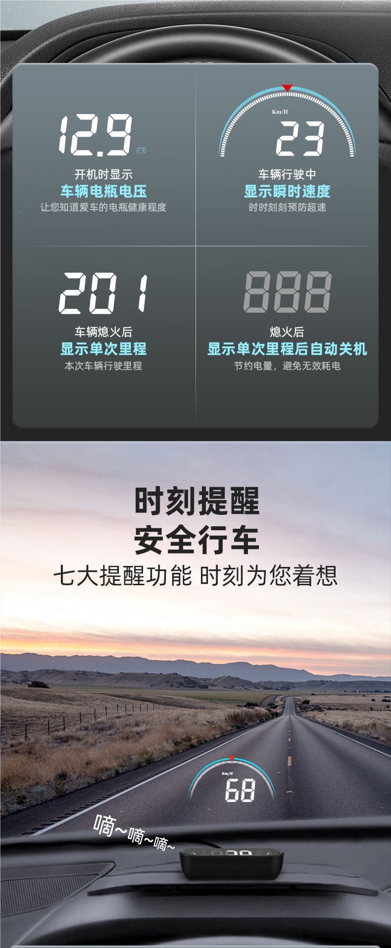 25 Types of Car-Mounted Hud Head-Up Displays, Universal High-Definition Car Speed Head-Up Multifunctional Projectors, Obd Driving