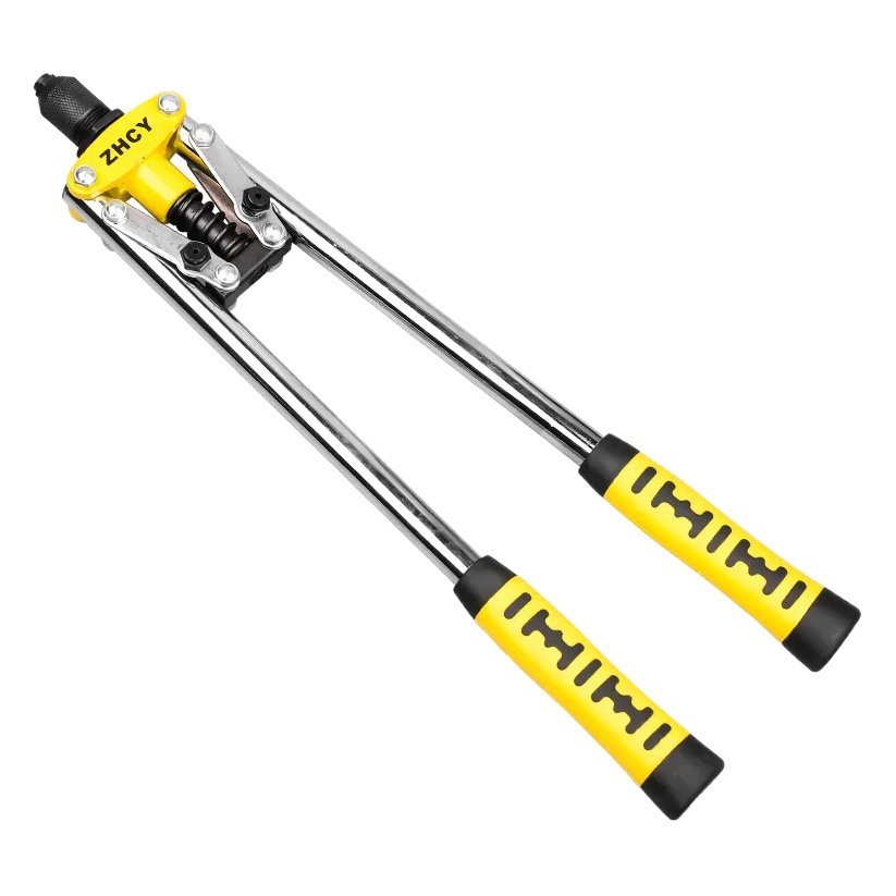 Pistola remachadora genuina de 17 pulgadas con doble mango, pistola remachadora manual de alta resistencia que ahorra trabajo, herramienta de pistola remachadora para el hogar.