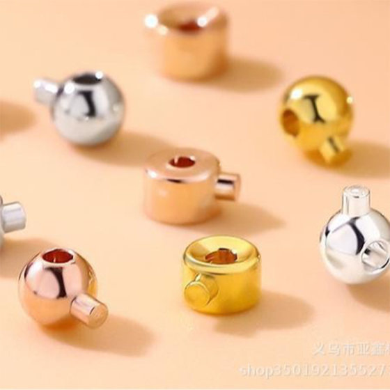 DIY Pressure Cooker Positioning Buckle Gold Plated Positioning Bead Coil Buckle Headwear Accessories Bracelet Necklace Handmade Essentials