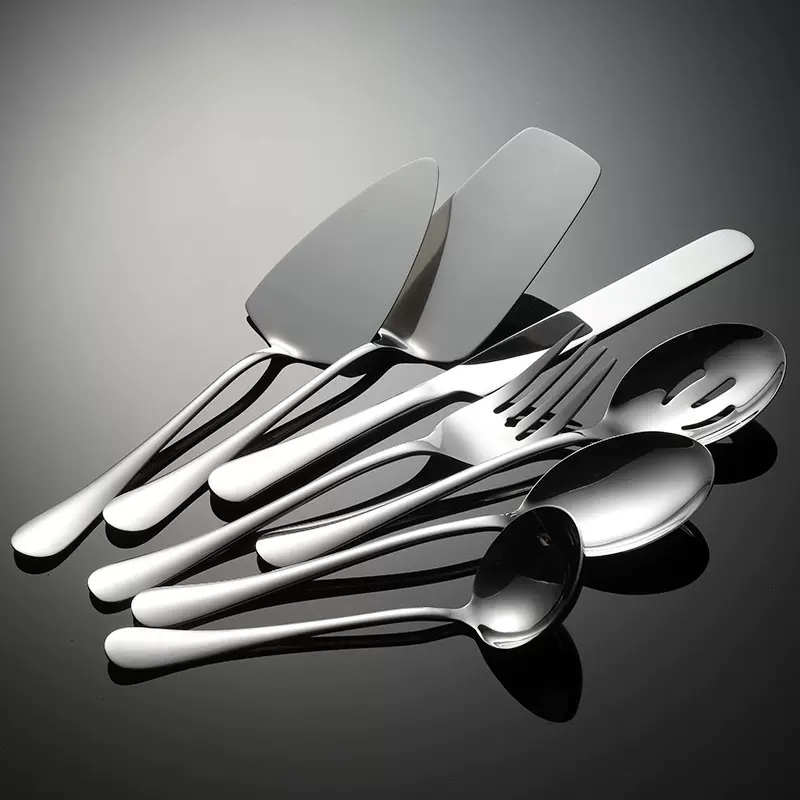 埃恩410不锈钢大号1010公用勺服务叉多款式奶酪蛋糕铲加长蛋糕刀