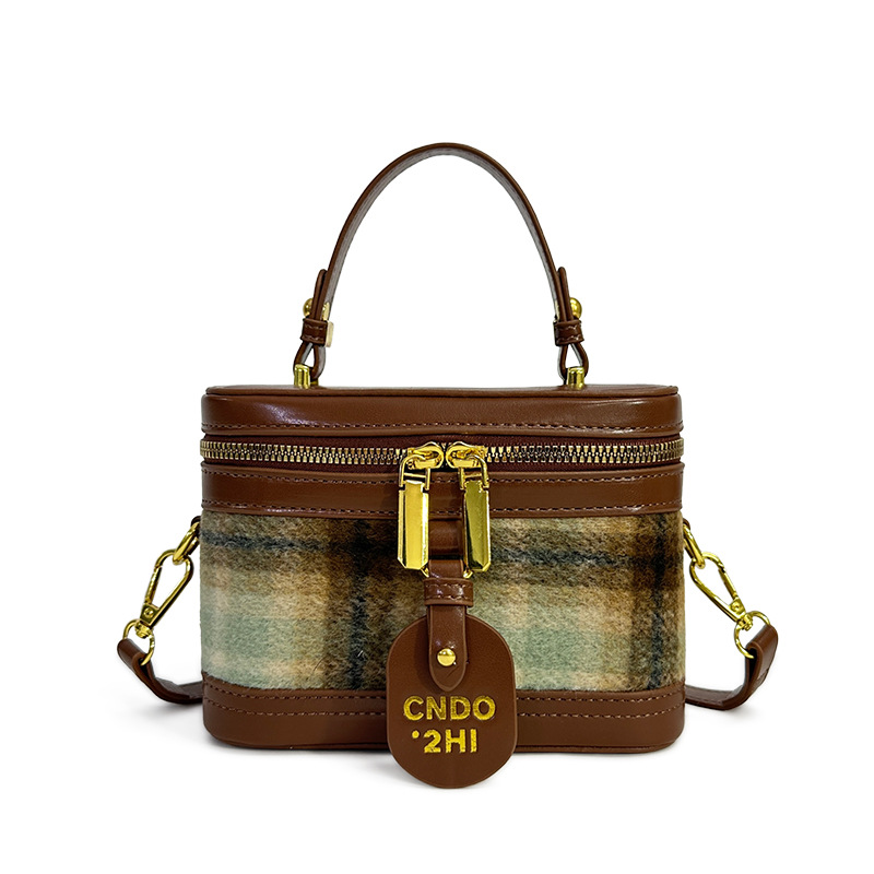 Color de contraste leopardo retro caja de mano bolso pequeño para mujeres 2026 nuevo lana leopardo práctica mochila de hombro