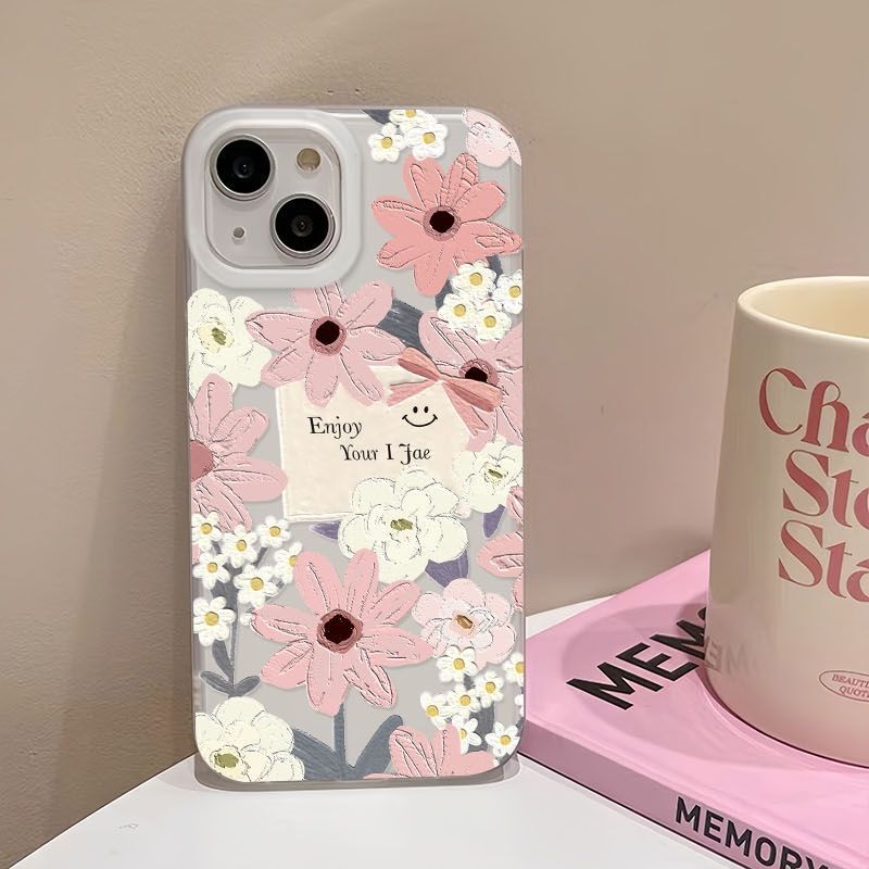 Pink Sunflower Case Suitable for Apple 16Promax Mobile Phone Case Iphone15 New Model Apple 14/13/12/11