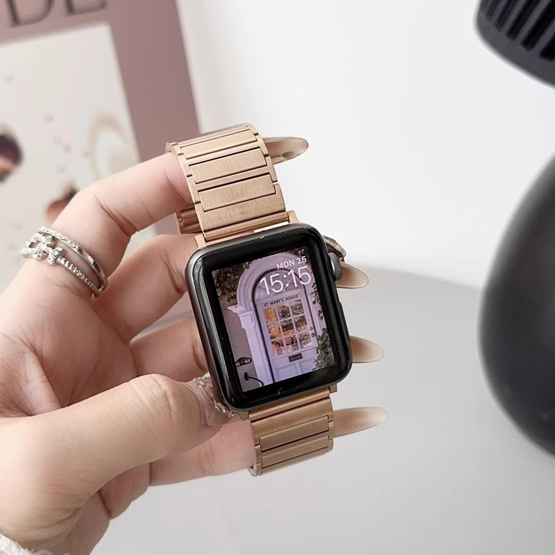 アップルiwatchS10華為GT45米89pro工字ダブル磁気吸引ステンレス知能腕時計バンドを適用する|undefined