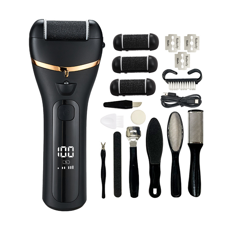 Electric Foot File with Digital Display Smart Callus Remover USB Rechargeable Auto Speed Control for Smooth Healthy Feet_voghion.com