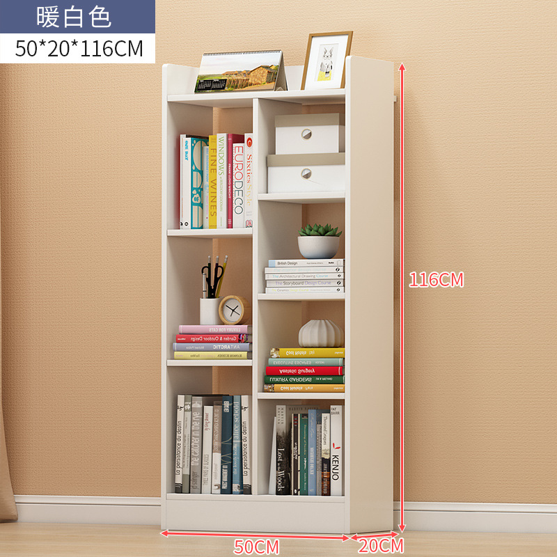 Simple estantería piso simple sala de estar rack de almacenamiento hogar estante de almacenamiento de juguete para niños estudiante a cuadros estantería corta