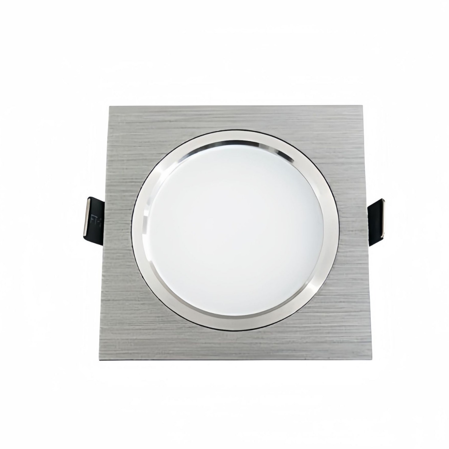 LED rectángulo cuadrado empotrado todo el downlight de aluminio blanco negro ultrafino oculto tres colores LED downlight de doble cabeza