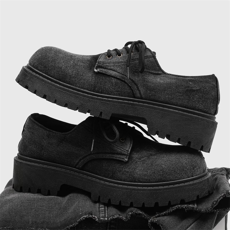 Chaussures de travail tendance et polyvalentes, collection printemps-automne 2025 de ShoeVault : Derby à semelle épaisse antidérapante et résistante à l'usure._voghion.com