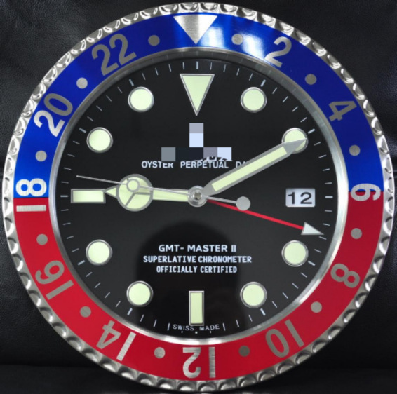 一件起批金属不锈钢夜光客厅挂钟GMT静音钟表专供出口Wall clock|undefined