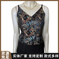 新中式国风潮流刺绣满花小吊带可拆卸式胸垫肩带可调规格多样