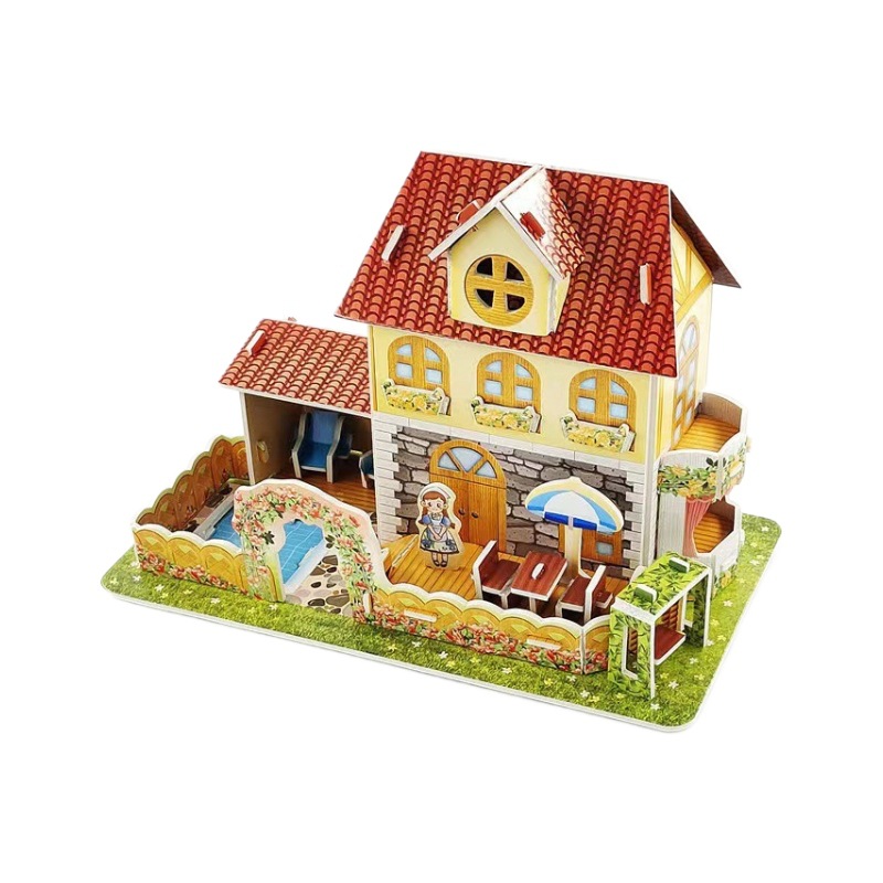 3D rompecabezas tridimensional juguetes educativos espuma de papel hecho a mano casa Coche forma puesto 61 regalo medio