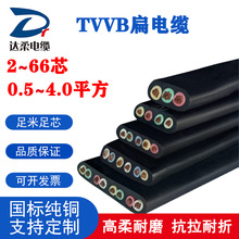上海達柔特種隨行電梯監控視頻電纜TVVB扁平柔性耐油抗拉耐磨電纜