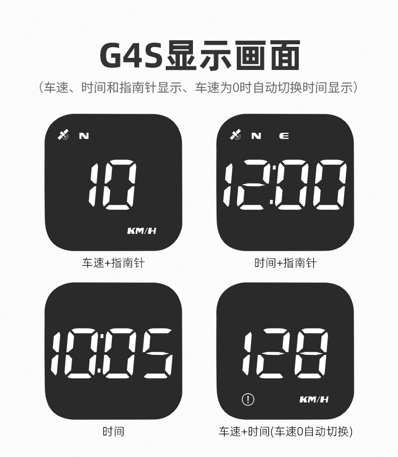 Smart Hud Head-Up Display Gps Car Universal Multi-Function Speedometer Portable Display Driving Computer